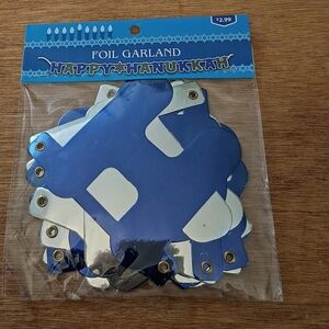 Foil Garland, "Happy Hanukkah", NWT